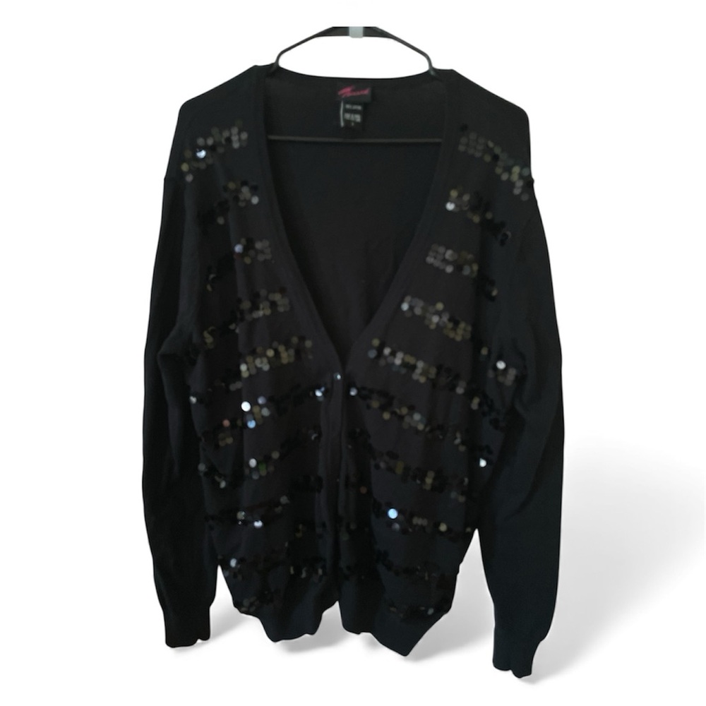 Torrid Black Sequin Cardigan